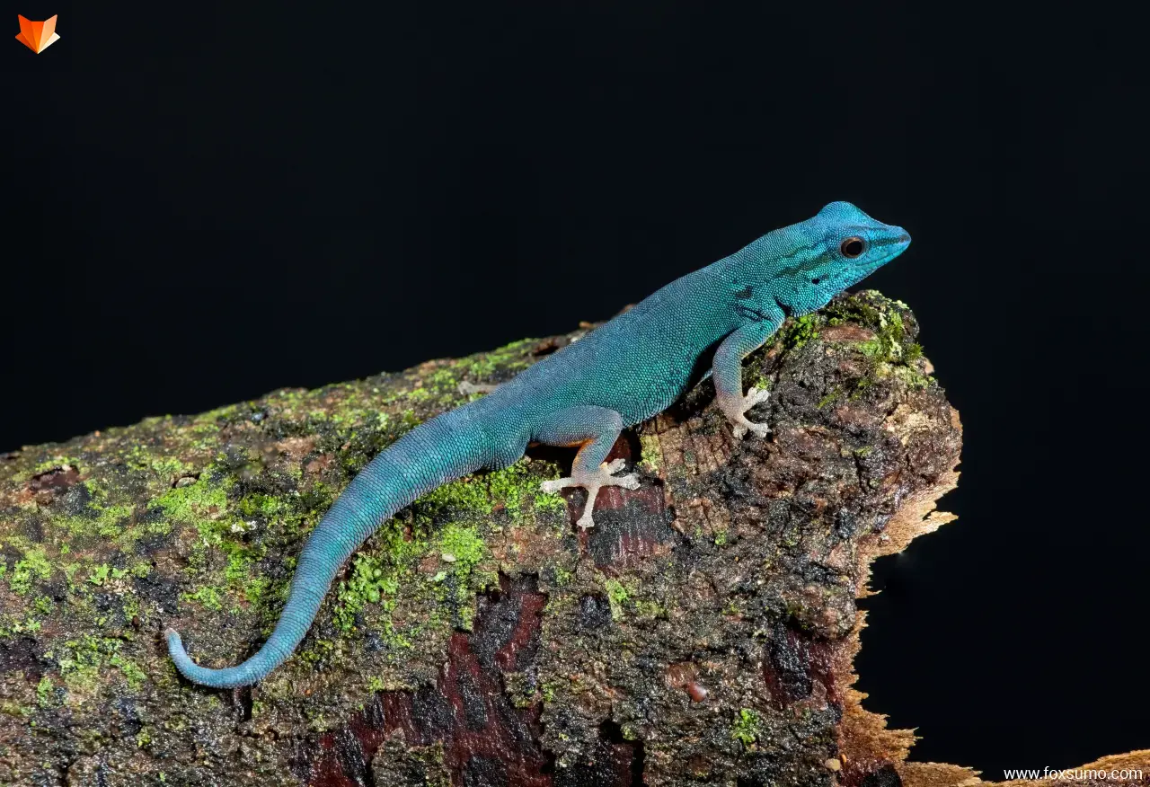 electric blue day gecko Blue Animals