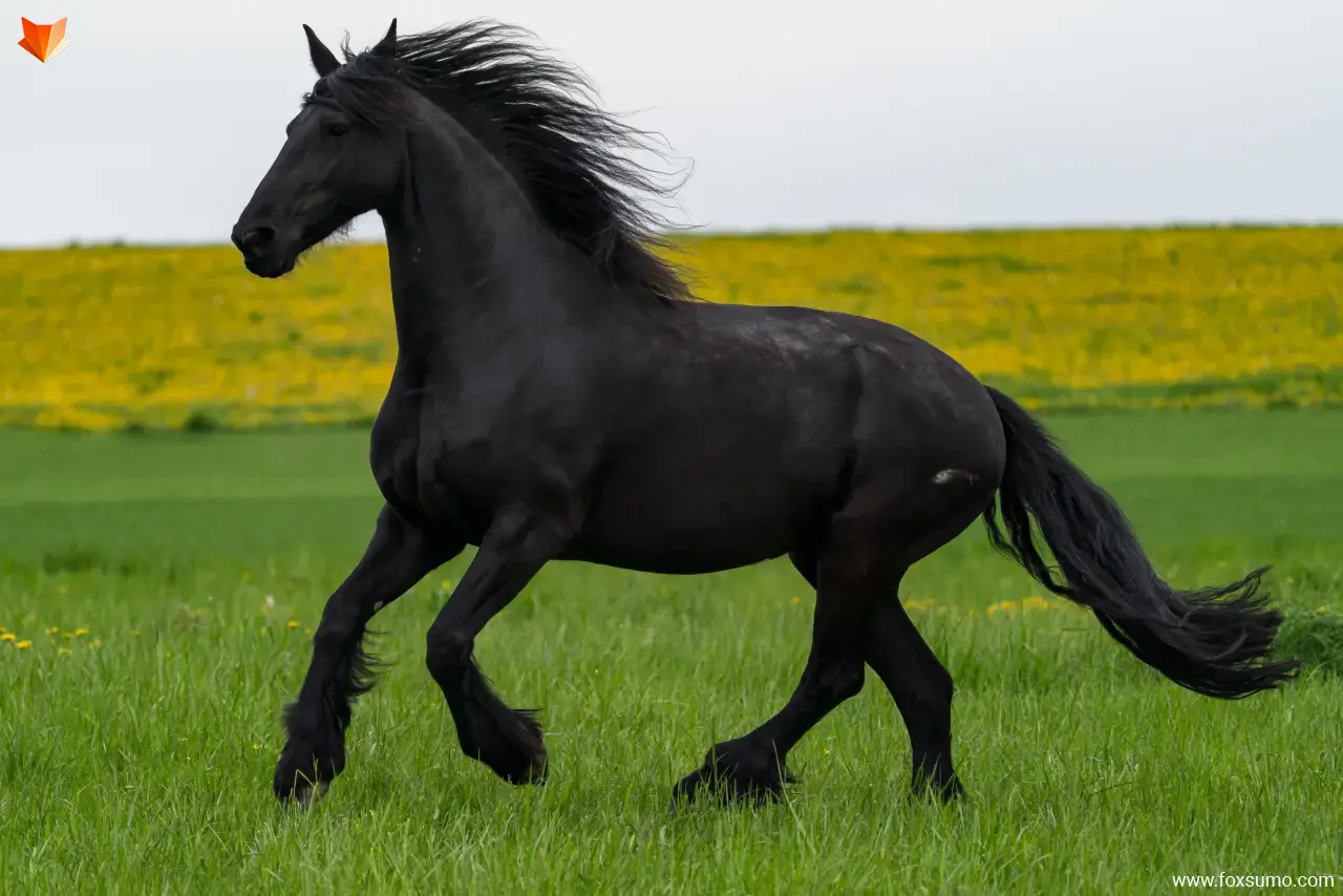 the friesian Beautiful Horses